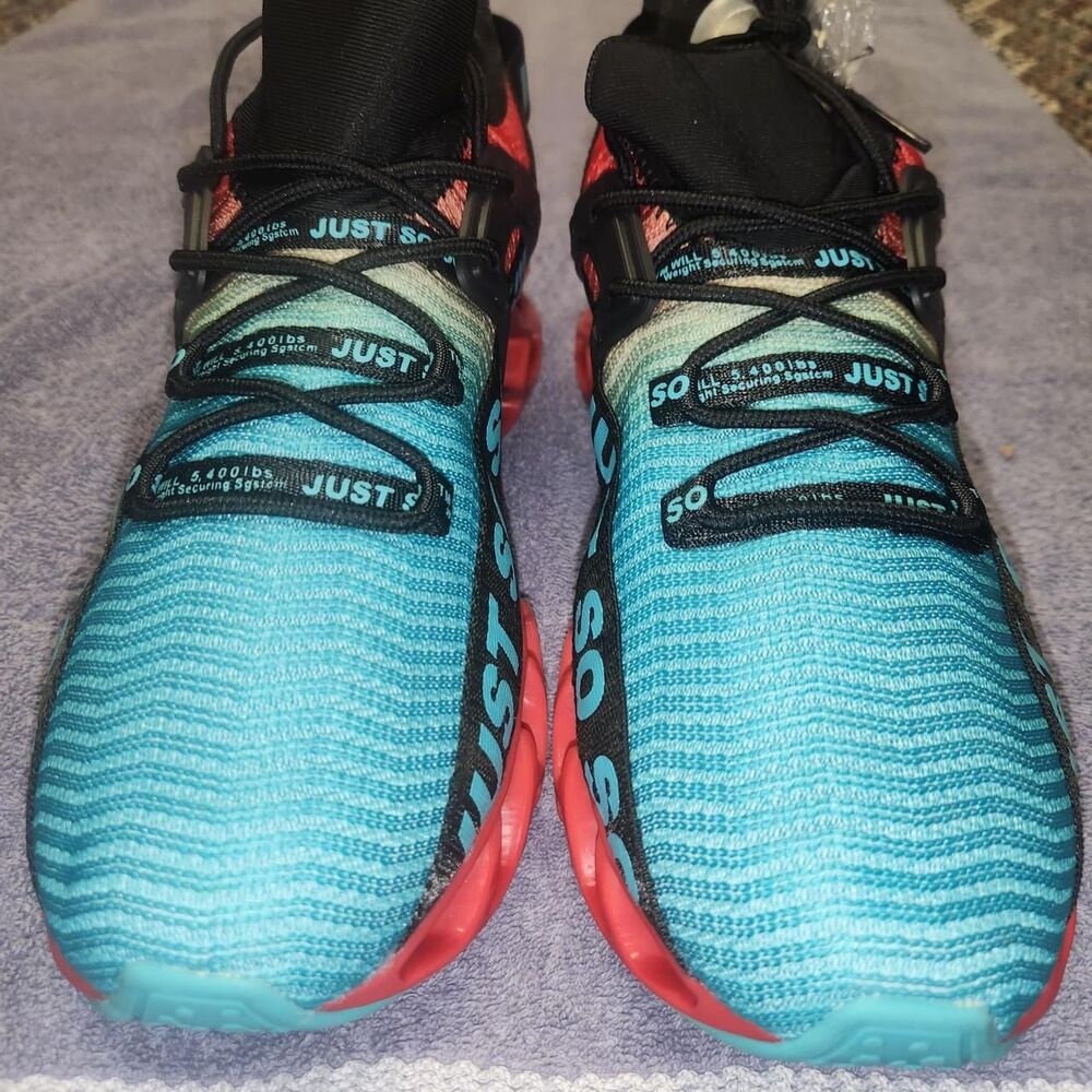 Just So So Red and Blue Trainers